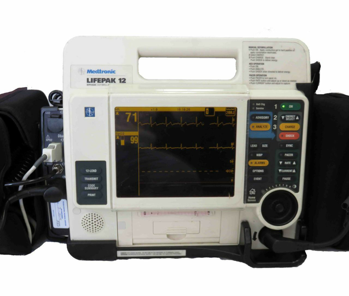 LIFEPAK 12 Monitor Defibrillator - Screen