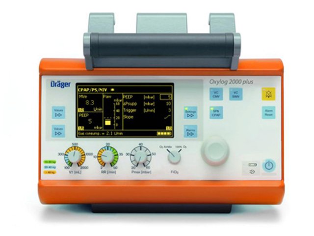 DRAGER Oxylog 2000 Plus Ventilatore (Ricondizionato)