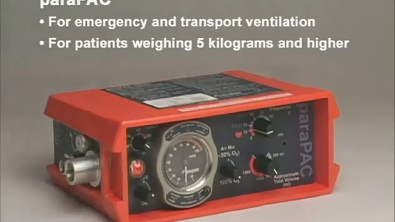 Smiths Medical PNEUPAC Parapac 200D Ventilator (Refurbished)