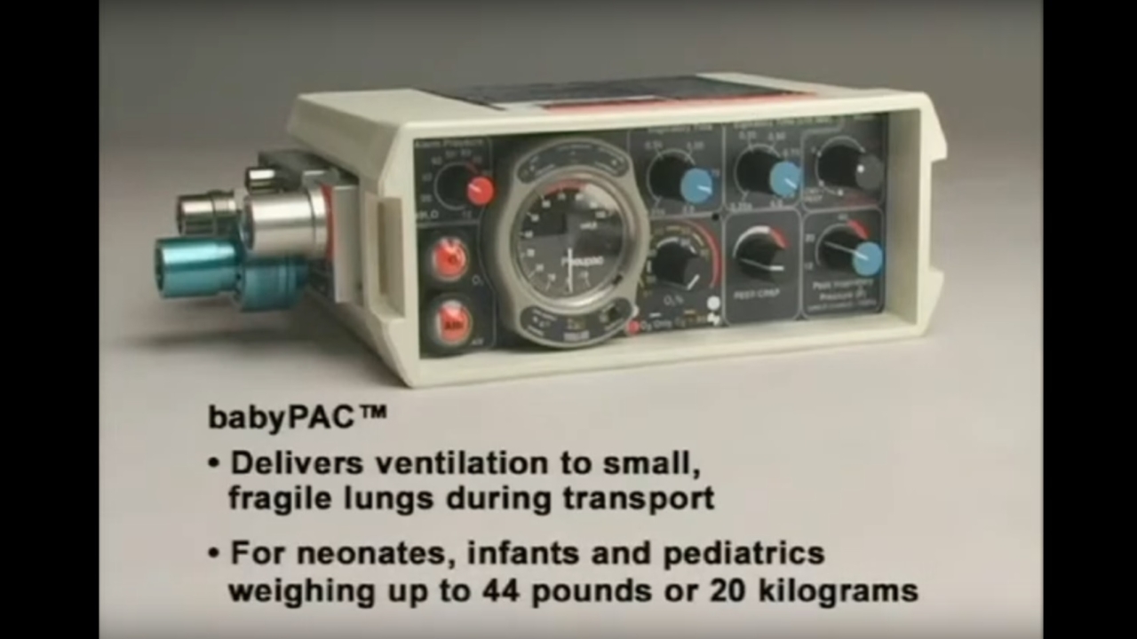 Ventilatore Smiths Medical PNEUPAC BabyPAC 100 (Ricondizionato)