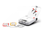 Physio-Control LIFEPAK CR2 AED Defibrillator - Open with Electrodes